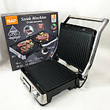 Настільний електрогриль для кухні RAF R.238 2200 Вт, Бутербродниця електрогриль, Гриль для м'яса овочів NH-75, фото 5