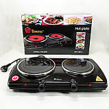 Плита електрична настільна професійна, Стильна електроплита, Якісна настільна електроплита CJ-30, фото 4