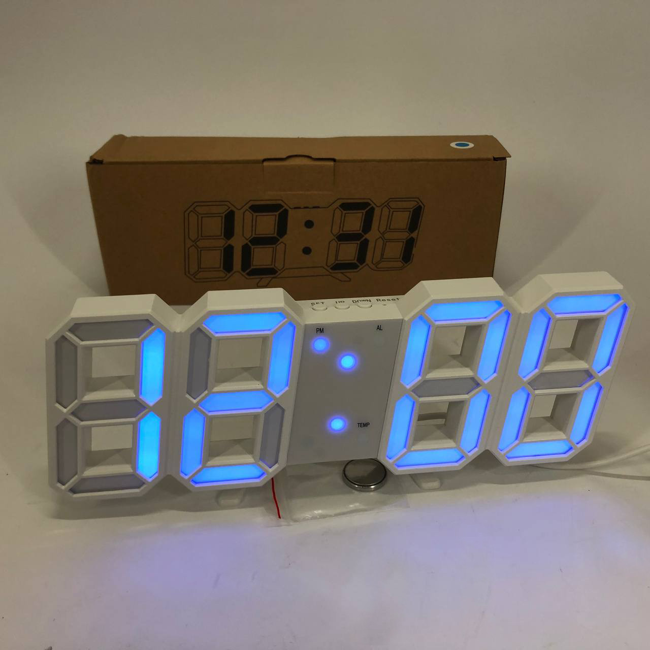 Годинник настільний цифровий електронний led LY-1089, Годинник електронний з підсвічуванням дисплея WZ-85, фото 1