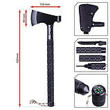 Сокира тактична, набір для виживання 9в1 VT36 туристичний VN-23, фото 6