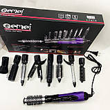 Фен для волосся 2 режими температури Gemei GM-4835 10 в 1, Хороший фен для випрямлення волосся XO-20, фото 6