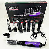 Фен для волосся 2 режими температури Gemei GM-4835 10 в 1, Хороший фен для випрямлення волосся XO-20, фото 8