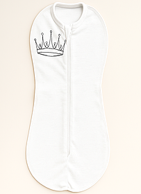 Дитяча пелюшка кокон для новонароджених немовлят європелюшка для сну сповивання дитини 0-3 місяці BST білий 1