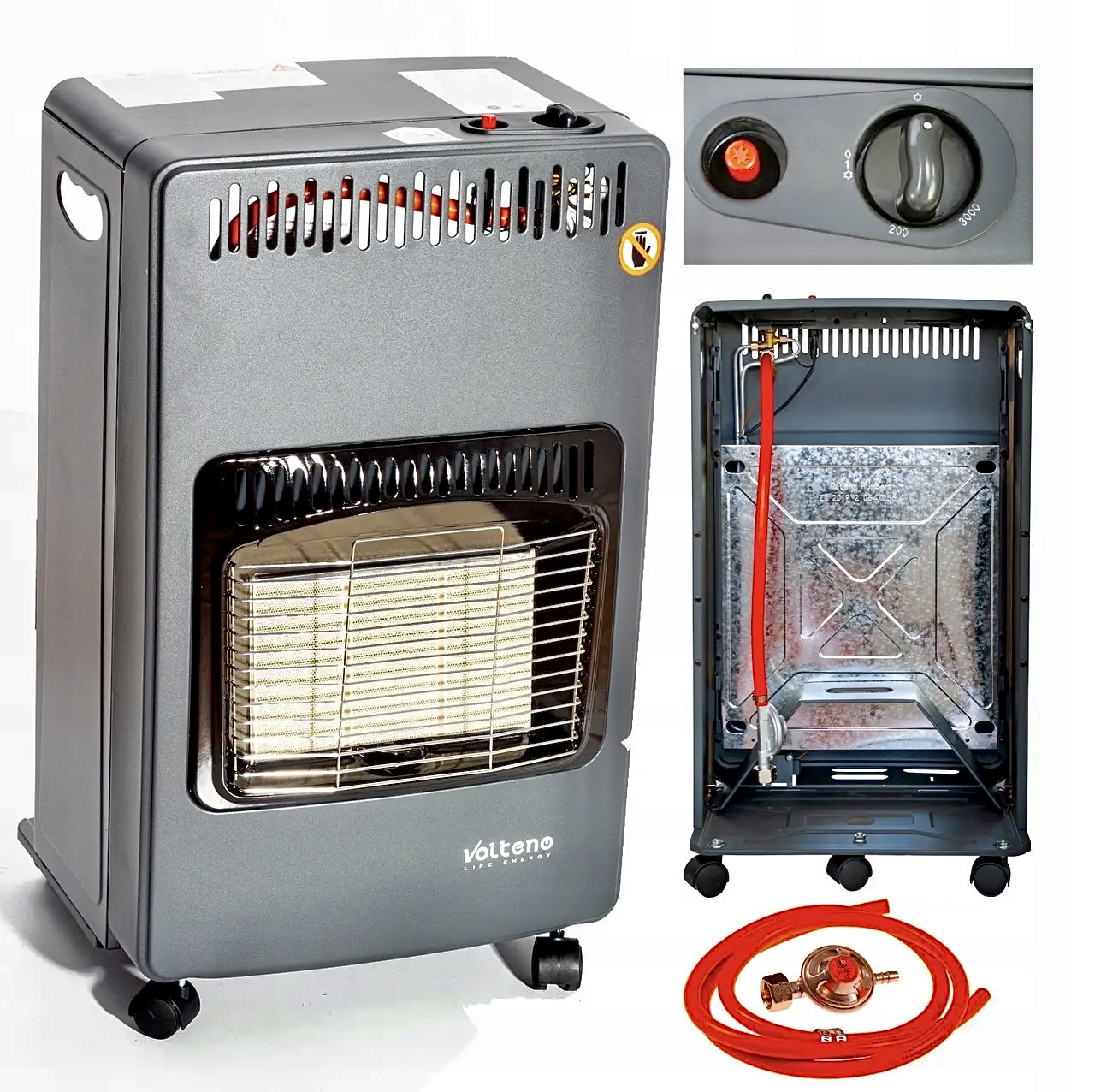 Обігрівач газовий портативний Maltec GAS-5000WT 4,2 кВт на пропан-бутан для гаража і майстерні з керамічним пальником, фото 1