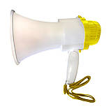 Ручний мегафон рупор JS-55 з батарейками, фото 3