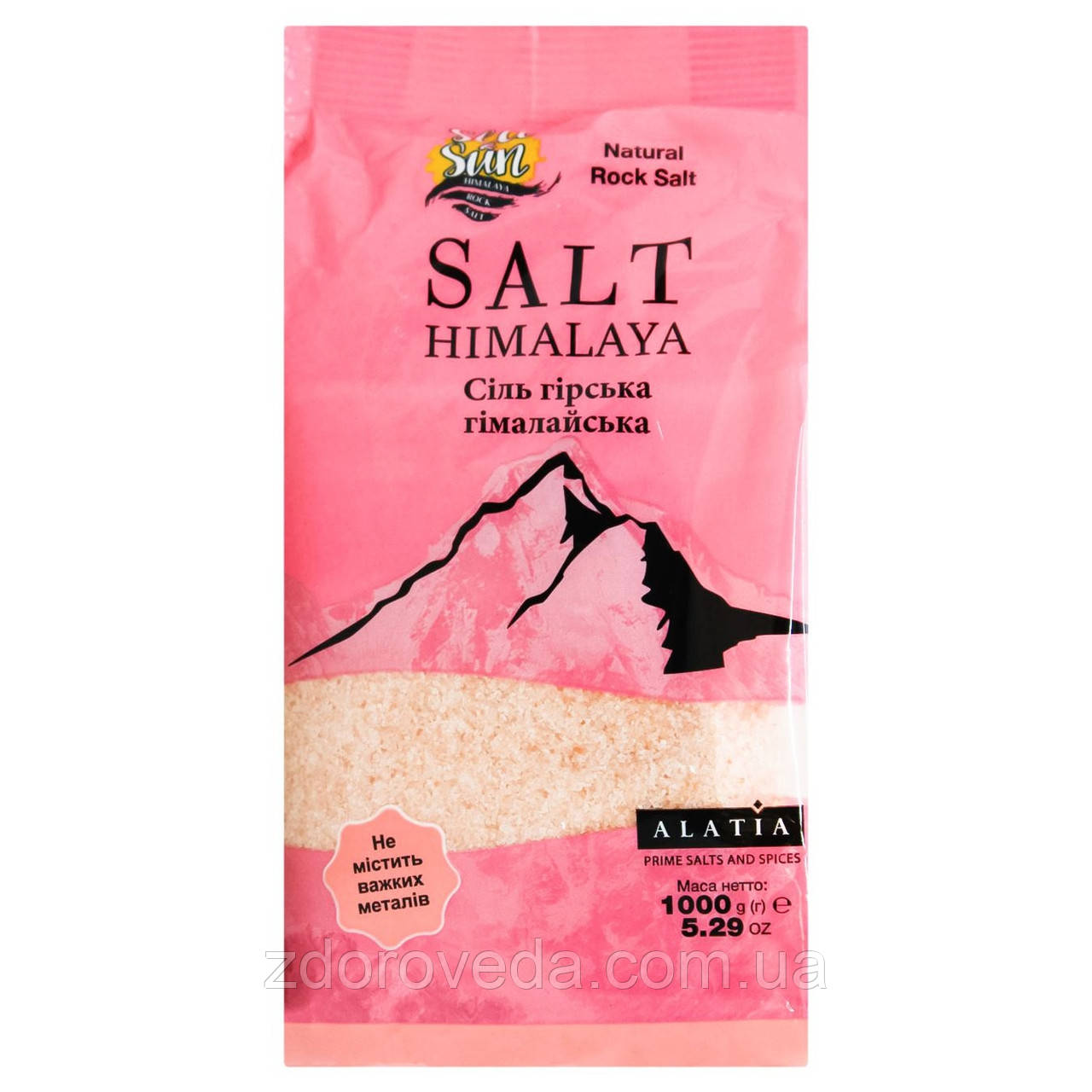 Гімалайська рожева сіль, дрібний помел, 1 кг, Sea&Sun, фото 1