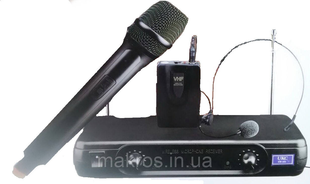 Радиосистема ручной + головной микрофон UKS 500 - фото 1 - id-p366524547
