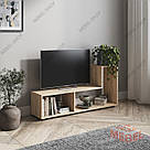 Книжковий стелаж у вітальню з ЛДСП Універсальна підлогова полиця для дому з 2 осередками, фото 3