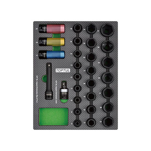 Набір ударних головок 1/2" 8-32мм 29ед. (в ложементі, тип В) GEB2902 TOPTUL