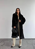 Жіноча еко-шуба з поясом у комплекті, фото 3