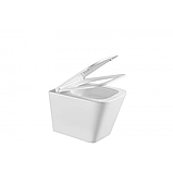 Унітаз підвісний прямокутний Premium KVADRO Tornado безободковий з дюропластовим сидінням soft-close 640054, фото 2