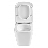 Унітаз підвісний прямокутний Premium KVADRO Tornado безободковий з дюропластовим сидінням soft-close 640054, фото 5