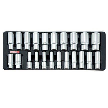 Набір головок довгих 1/2" 22ед. GAAT2202 TOPTUL, фото 1