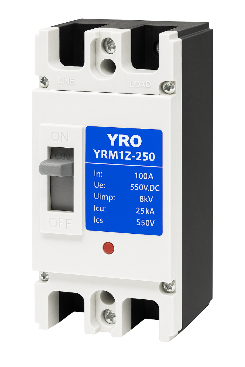 Автоматичний вимикач постійного струму YRO YRM1Z-250 DC 2P 100A 550V, фото 1