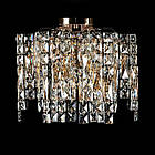 Кришталева люстра стельова на 6 ламп E14 колір золотий VL-LGH01471/6 FGD, фото 2