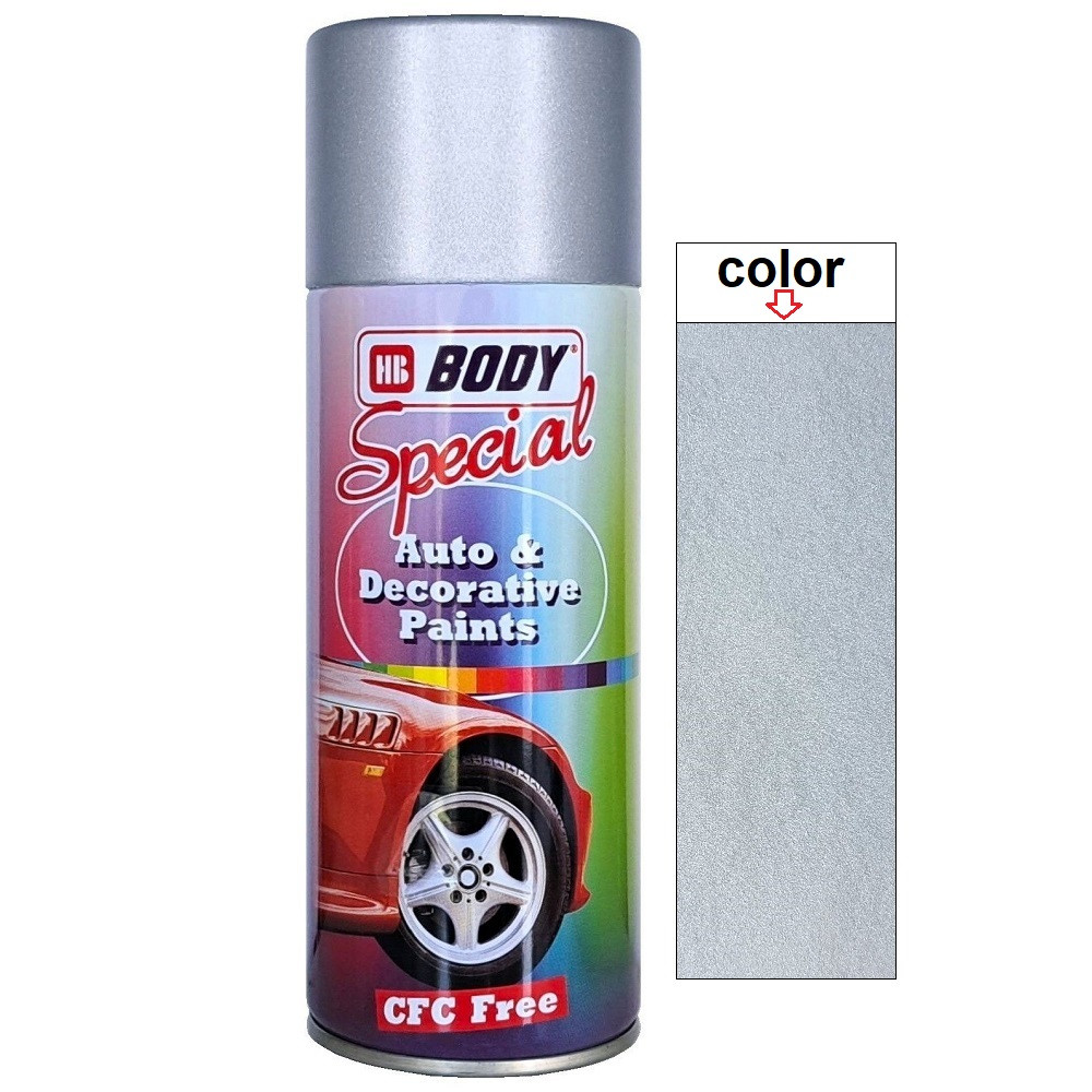 Автоемаль спрей для дисків сріблястий металік Body 310 Spray Silver Metallic Paint 400мл
