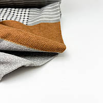 Фланель "Абстракція коричнева, сіра, синя, молочна" 220 см, фото 2