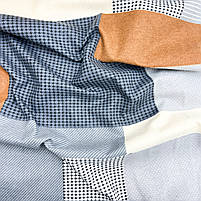 Фланель "Абстракція коричнева, сіра, синя, молочна" 220 см, фото 3