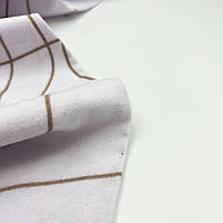 Фланель "Лінії коричневі на блідо-бузковому" 220 см, фото 2