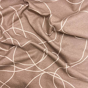 Фланель "Лінії на коричневому" 220 см