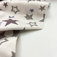 Фланель "Зіркахід сірий на білому" 220 см, фото 3