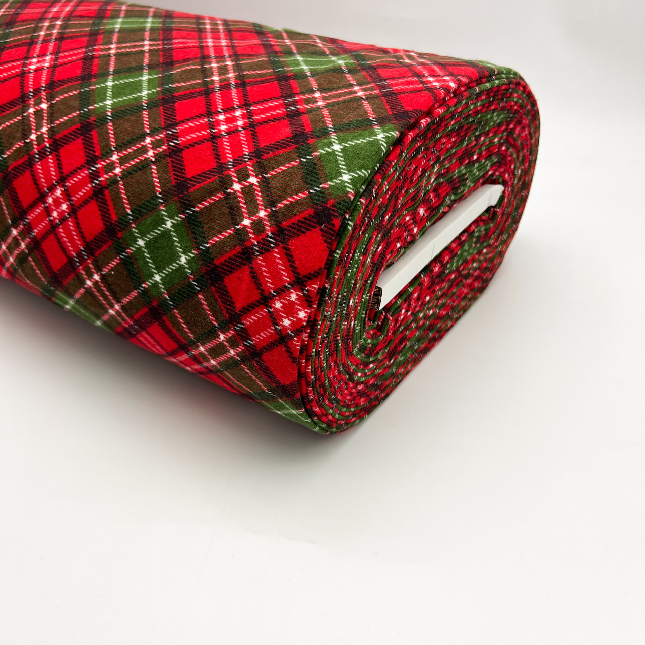 Фланель "Клітка різдвяна червоно-зелена" 240 см, фото 1