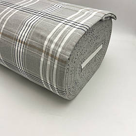 Фланель "Клітка сіро-біла" 240 см