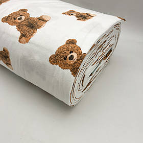 Фланель "Ведмедик Тедді коричневий" 240 см