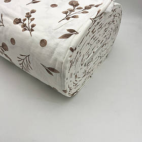 Фланель "Польові квіти, трави бежеві" 240 см