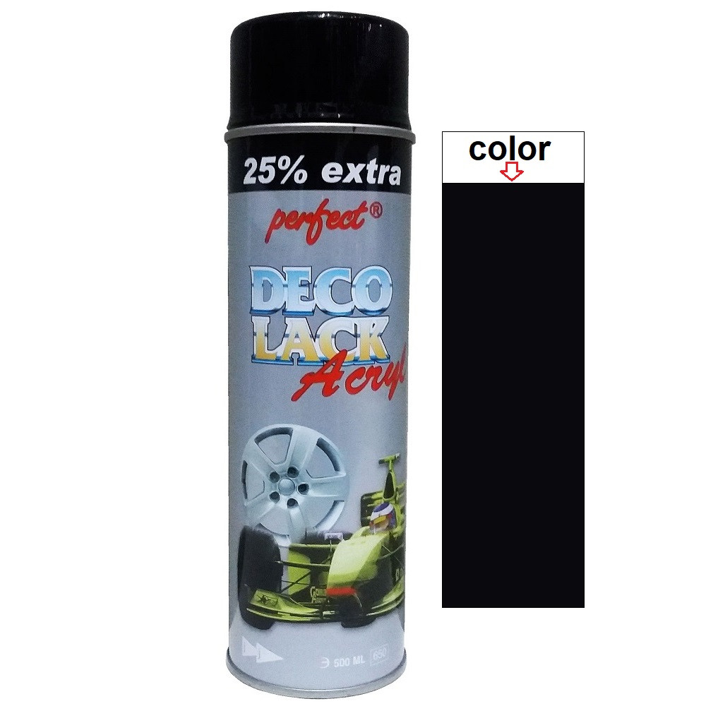 Акрилова автоемаль спрей для дисків чорна Perfect Deco Lack Acryl RAL 9005 500мл