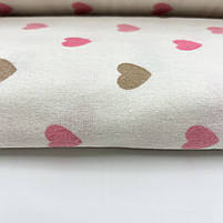 Фланель "Серця рожево-бежеві" 240 см, фото 4