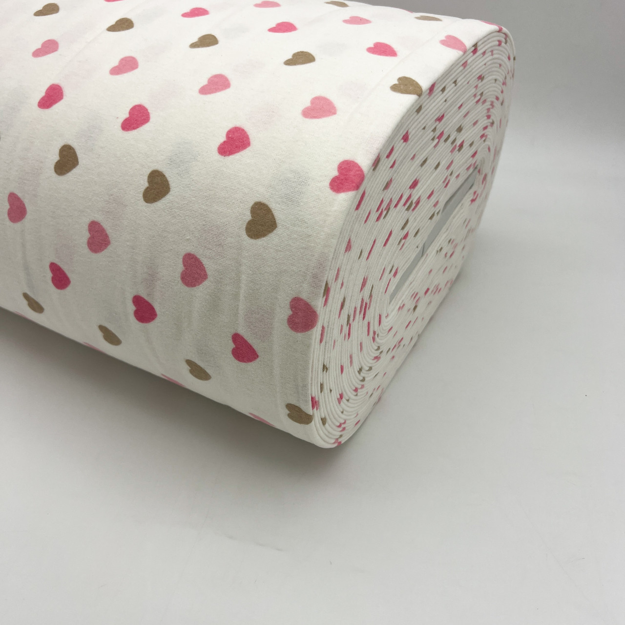 Фланель "Серця рожево-бежеві" 240 см, фото 1