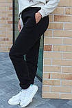 Жіночі теплі чорні спортивні штани тринитка на байці, фото 3