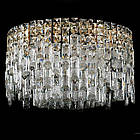 Кришталева люстра стельова на 8 ламп E14 колір золотий VL-LGH01440/8 FGD, фото 2