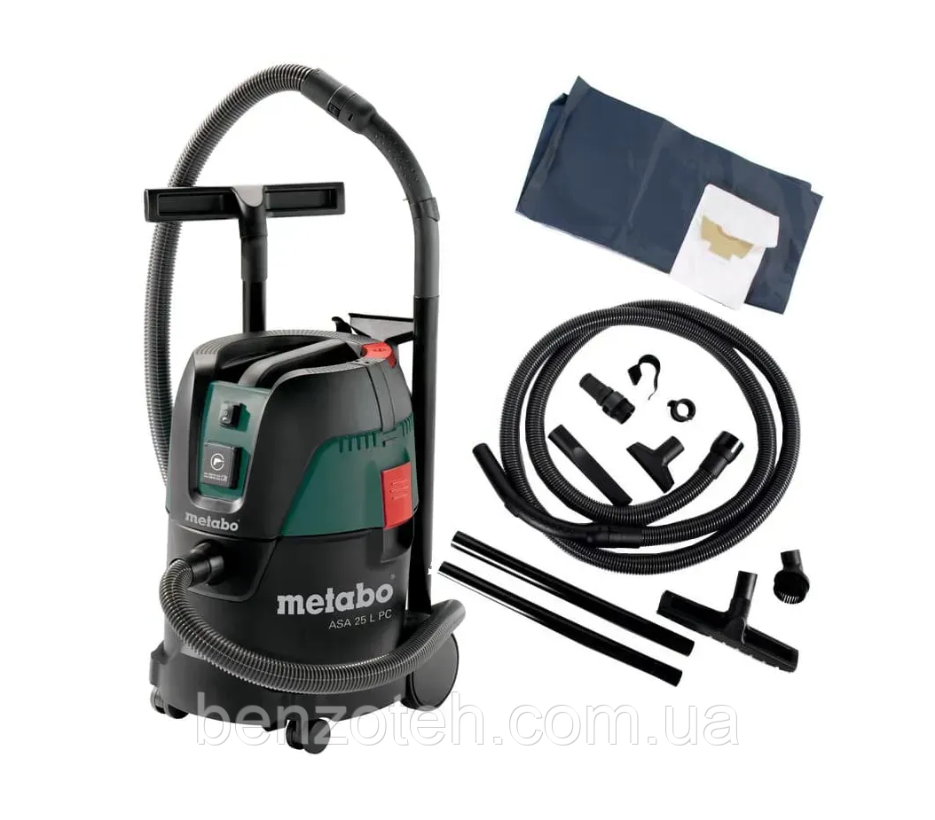 Промисловий пилосос Metabo ASA 25 L PC на 25 літрів, фото 1