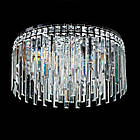 Кришталева люстра стельова на 5 ламп E14 колір хром VL-LGH01453/5 CR, фото 2