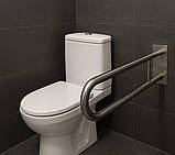 Поручень для людей з інвалідністю (МГН) подвійний INVO стаціонарний, розмір 800х220 мм, D труби - 42 мм, фото 2