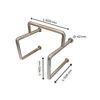 Поручень опорний для людей з інвалідністю (МГН) настінний INVO для пісуара із нержавіючої сталі