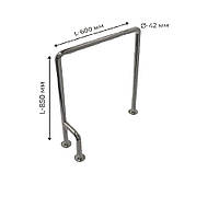 Поручень для людей з інвалідністю (МГН) підлоговий INVO П-подібний правий та лівий