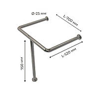 Поручні настінно-підлогові біля умивальника