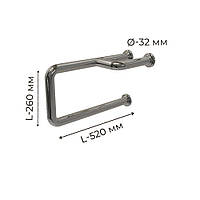 Поручень для людей з інвалідністю (МГН) настінний INVO для раковини бічний із нержавіючої сталі