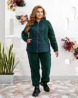 Костюм (куртка та штани джогери) Фліс-полос преміум'якості, плащівка з наповнювачем.