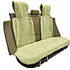Хутряні накидки універсальні чохли - майка на заднє сидіння авто з овчини (Еко-хутро) лимонні, фото 9