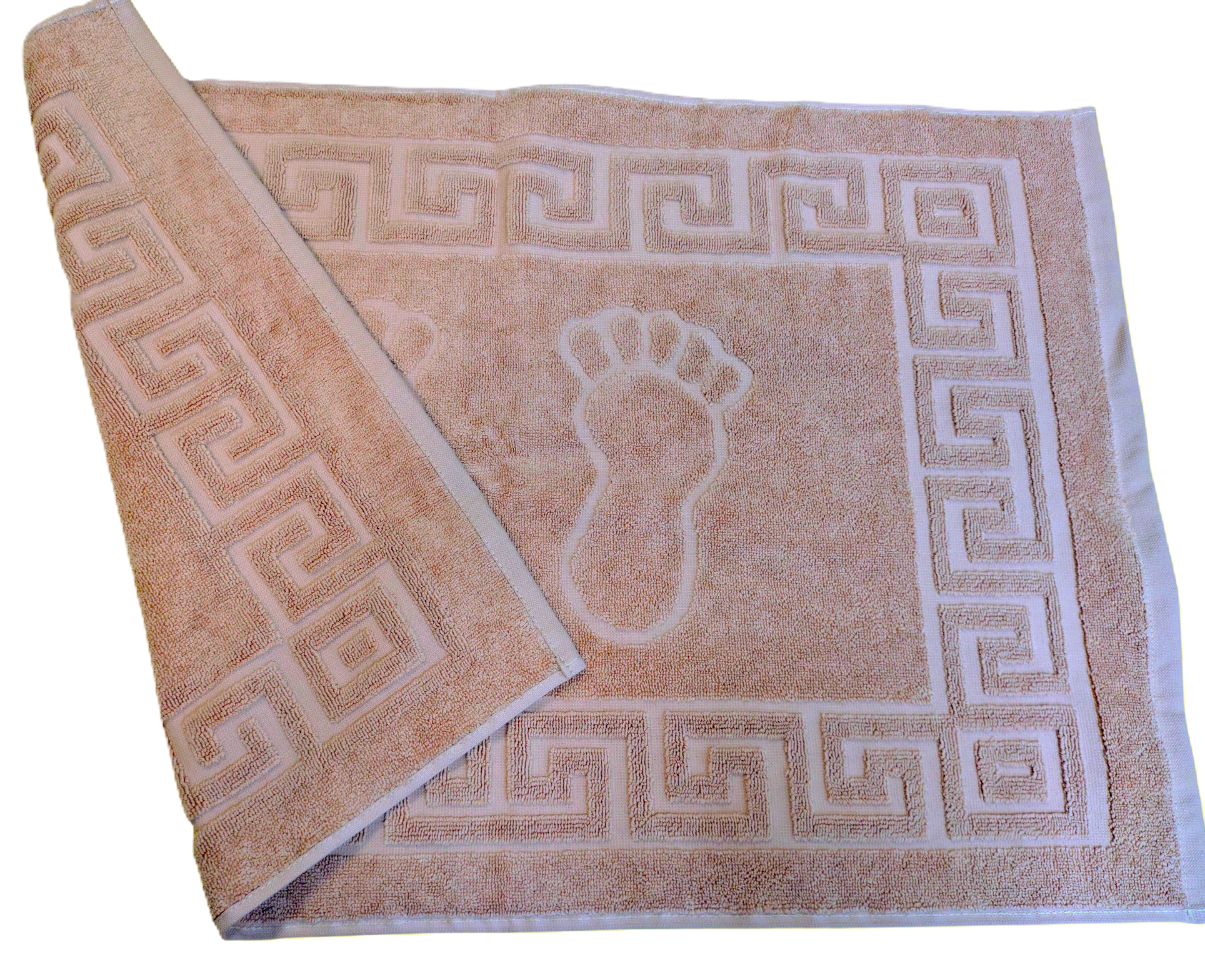 Полотенце для ног 50х70см Ножки Люкс махровое 600г Ярослав беж, фото 1