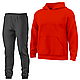 Теплий дитячий спортивний костюм однотонний Червоний, 4-16 років, фото 5