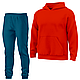 Теплий дитячий спортивний костюм однотонний Червоний, 4-16 років, фото 4
