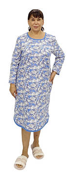 Тепла нічна сорочка з рукавом