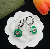 Сережки "Emerald Emblem Silver LUX" стильний акцент у дусі італійської елегантності