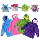 Дитяча іграшка-толстовка плед трансформер з капюшоном та рукавами 3 в 1 Huggle Pets Hoodie, фото 6