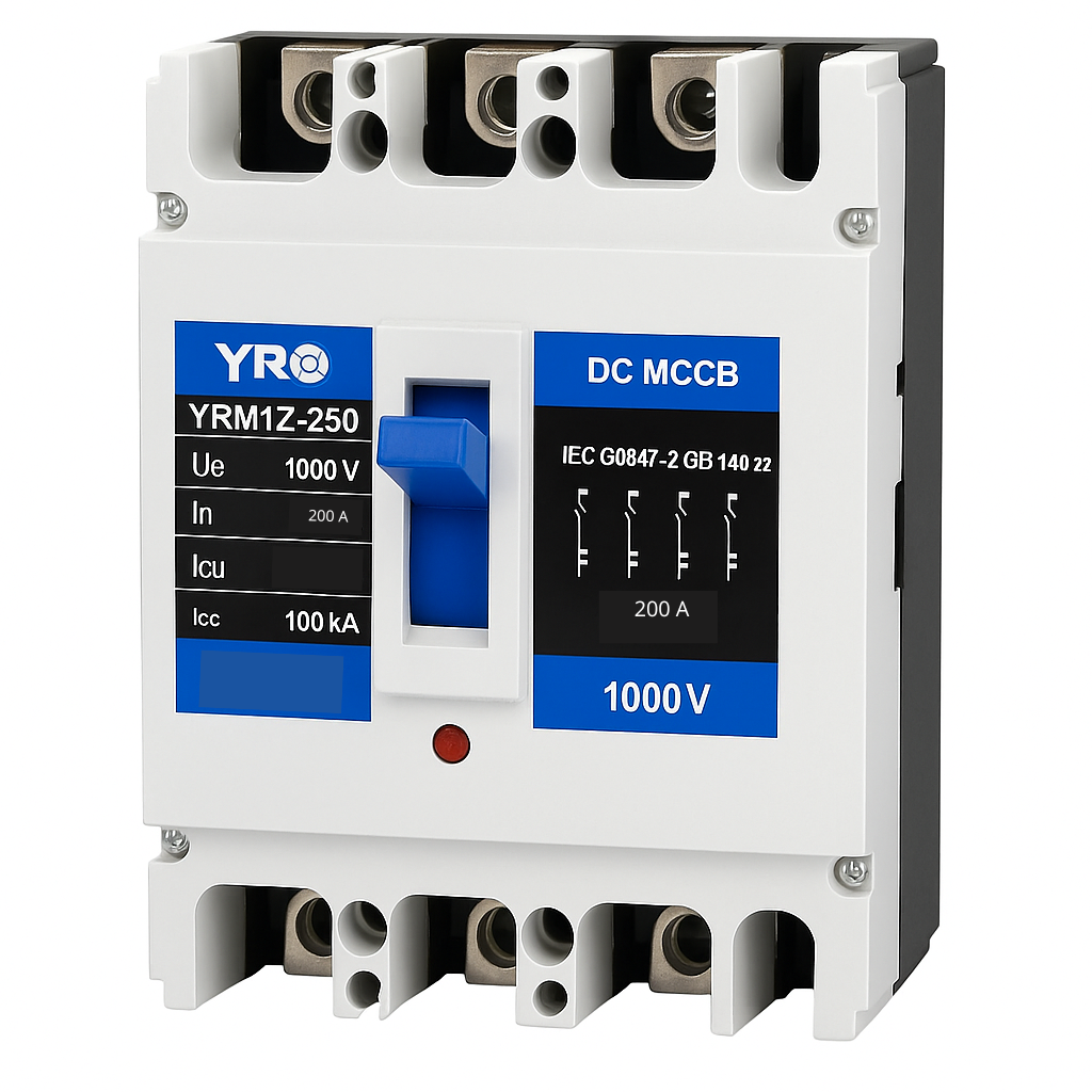 Автоматичний модульний вимикач постійного струму YRO YRM1Z-250 DC 4P 200A 1000V, фото 1